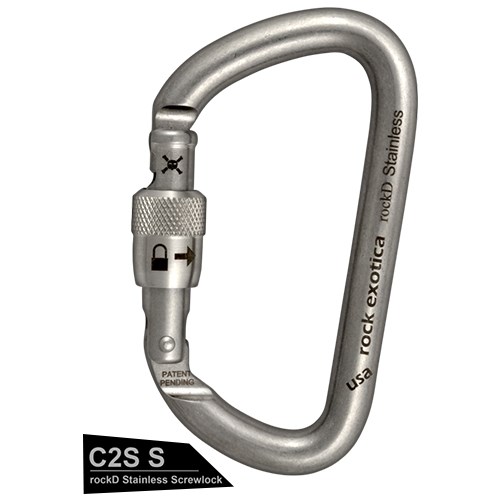 rockD Stainless Screw-Lock 手動鎖鋼勾環