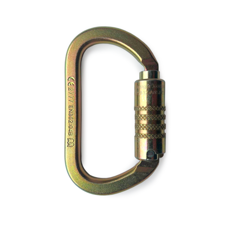 At Height uk 鋼製三段自動鎖鉤環 Steel offset oval triple action 36kN