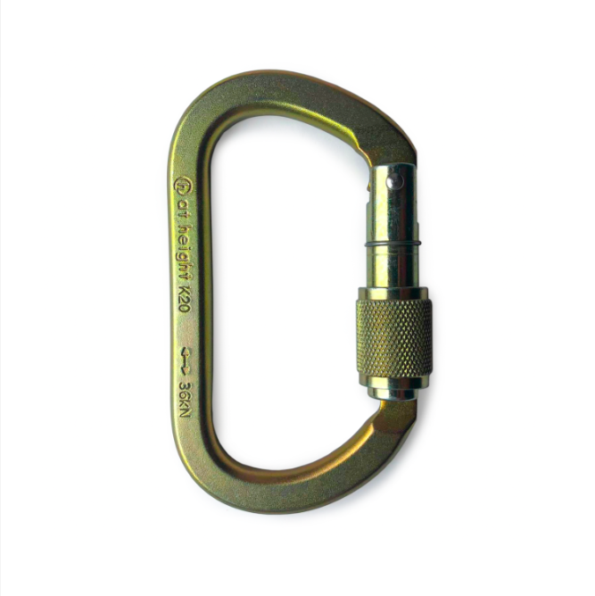 At Height uk 鋼製手動螺旋鎖鉤環 Steel offset oval screwgate 36kN