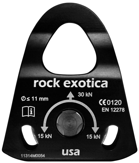 Rock Exotica Mini Machined Pulley (Single/Black) 輕量化單滑輪 1.1吋