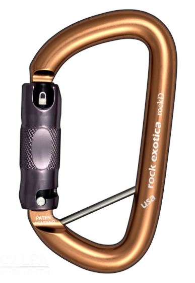 Rock Exotica rockD Lanyard Pin Carabiner  D形三段自動鎖防翻轉鉤環