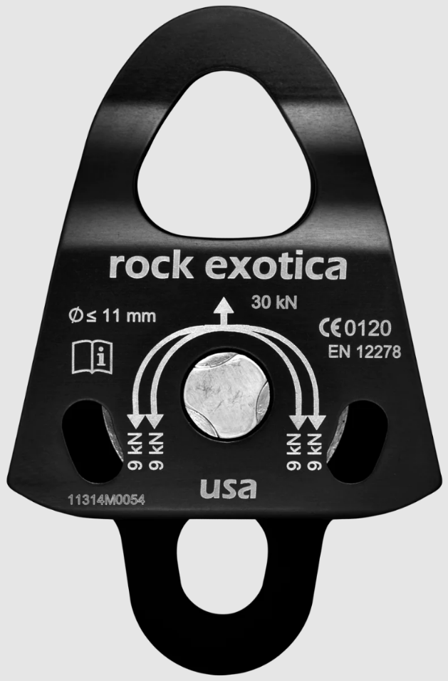 Rock Exotica Mini Machined Pulley (Double/Black) 輕量化雙滑輪 1.1吋