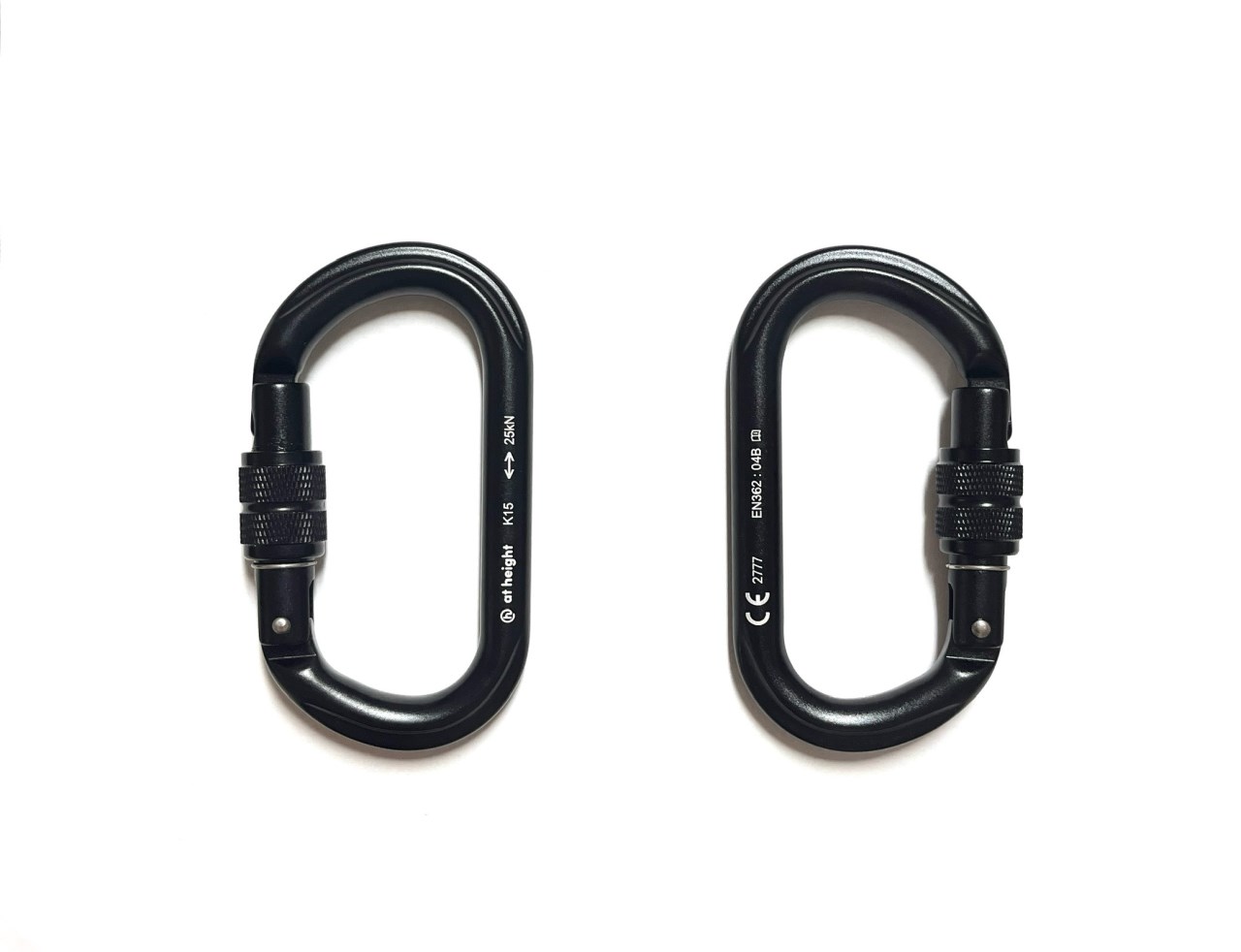 At Height uk 鋁合金O形螺旋鎖鉤環 Aluminium Oval screwgate 25kN (型號：K15SG)