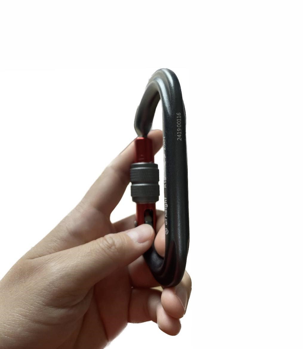 At Height uk 鋁合金O形螺旋鎖鉤環 Aluminium Oval screwgate 25kN (型號：K15SG)