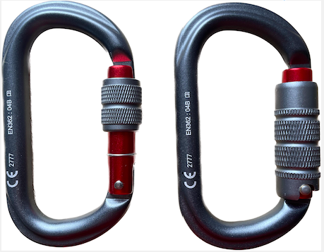 At Height uk 鋁合金O形螺旋鎖鉤環 Aluminium Oval screwgate 25kN (型號：K15SG)