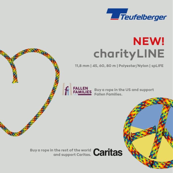 【特價品】Teufelberger 攀樹繩 charityLINE 11.8mm (spLIFE繩眼/Cut原切無眼)