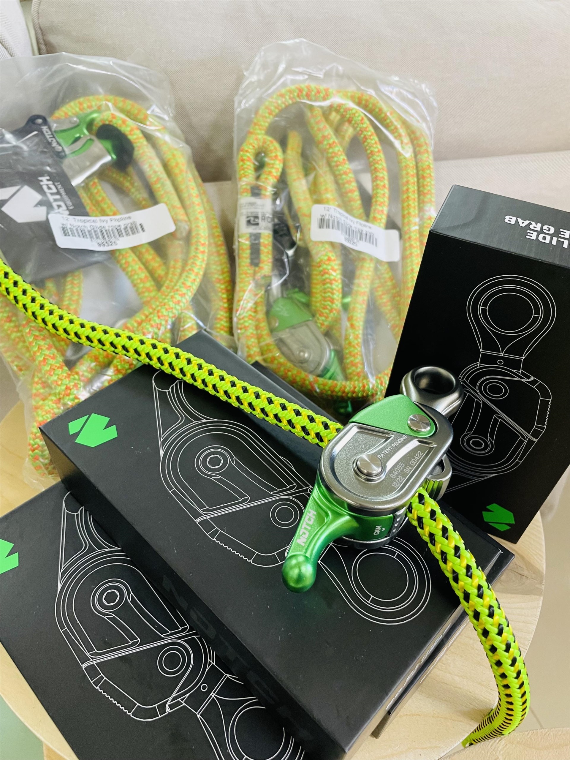 Notch Tropical Ivy Flipline 工作定位挽索 Lanyard w/Glide Rope Grab 