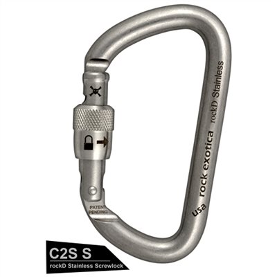 rockD Stainless Screw-Lock 手動鎖鋼勾環