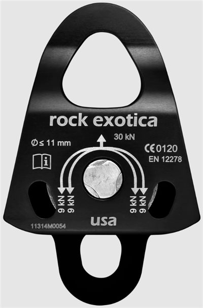 Rock Exotica Mini Machined Pulley (Double/Black) 輕量化雙滑輪 1.1吋
