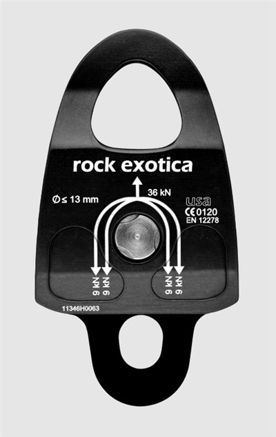 Rock Exotica Machined Rescue Pulley (Double/Black) 救援雙滑輪 1.5吋