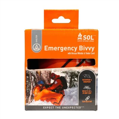 SOL Emergency Bivvy w Rescue Whistle 緊急露宿袋（含哨子引火繩）